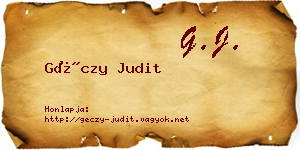 Géczy Judit névjegykártya