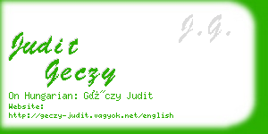judit geczy business card